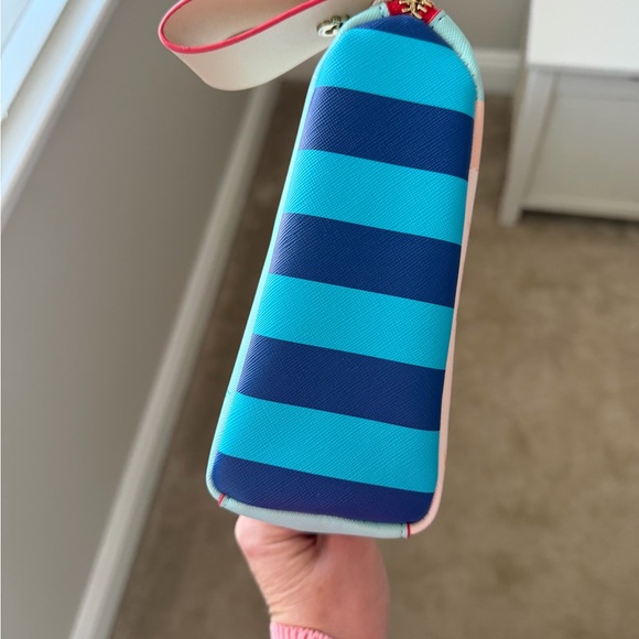 Spartina 449 Coastal Map Pouch with Blue and Pink Accents - Picture 3 of 3